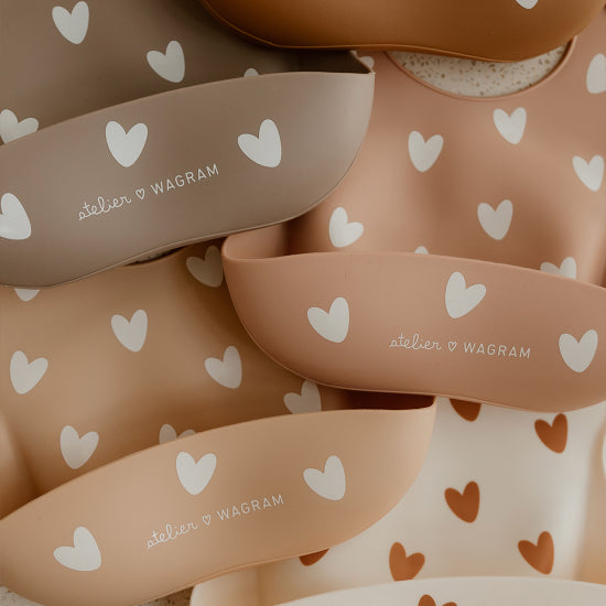 Bavoir silicone - latté