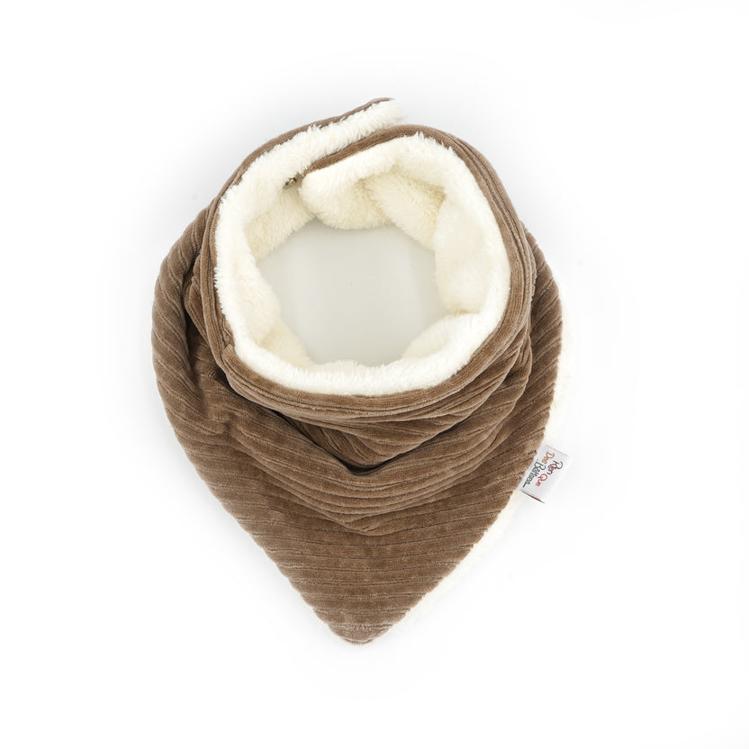 Cache-cou velours taupe - 3mois/8ans