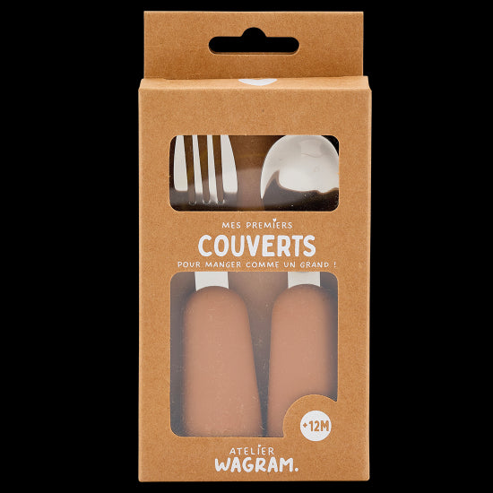 Couverts en silicone - caramel