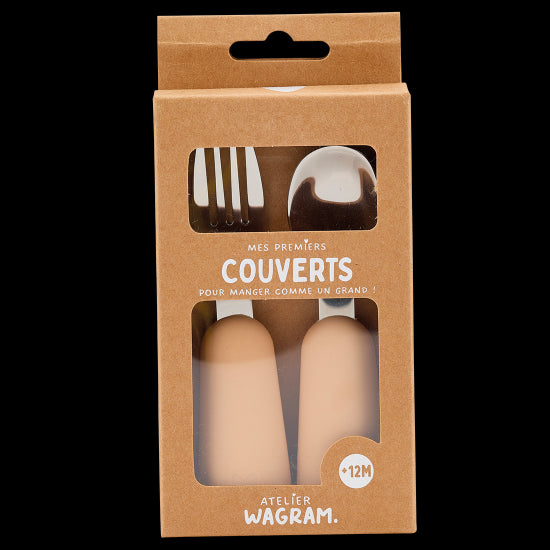 Couverts en silicone - nougat