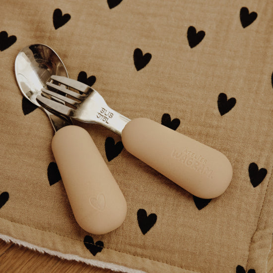 Couverts en silicone - nougat