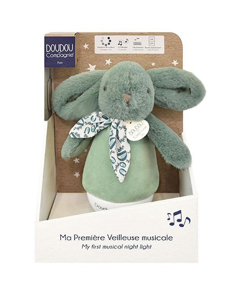 Veilleuse bebe musicale Culbuto verte - 16 cm