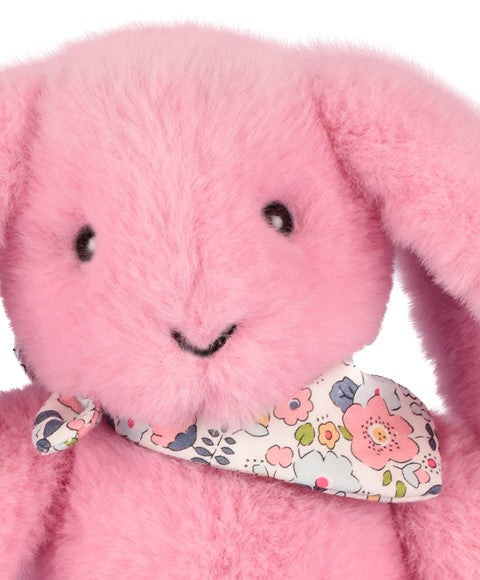 Peluche lapin rose 25 cm - Lapin Fleurette