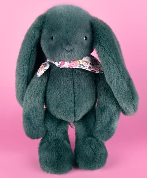 Peluche lapin Vert 35 cm - Lapin Fleurette