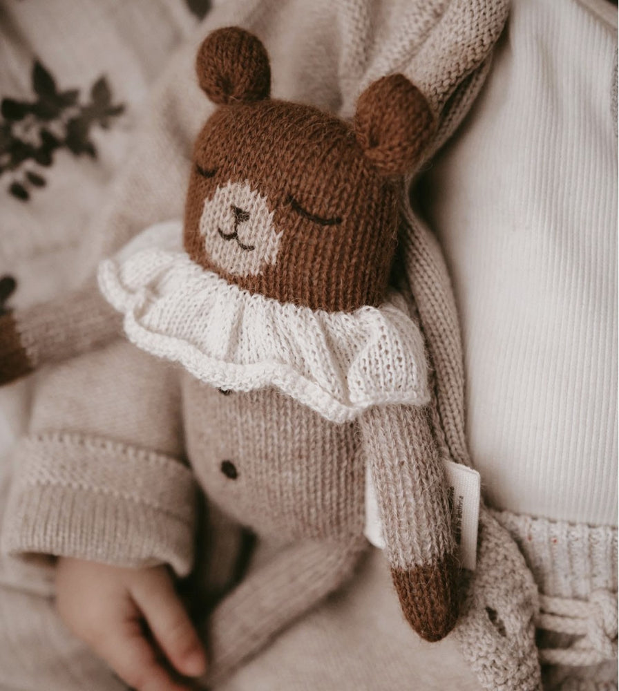 Doudou ourson - pyjama avoine
