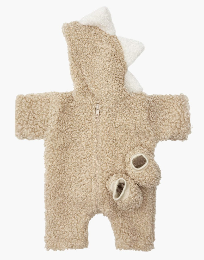 Babies – Combinaison Dino en bouclette beige et ses chaussons
