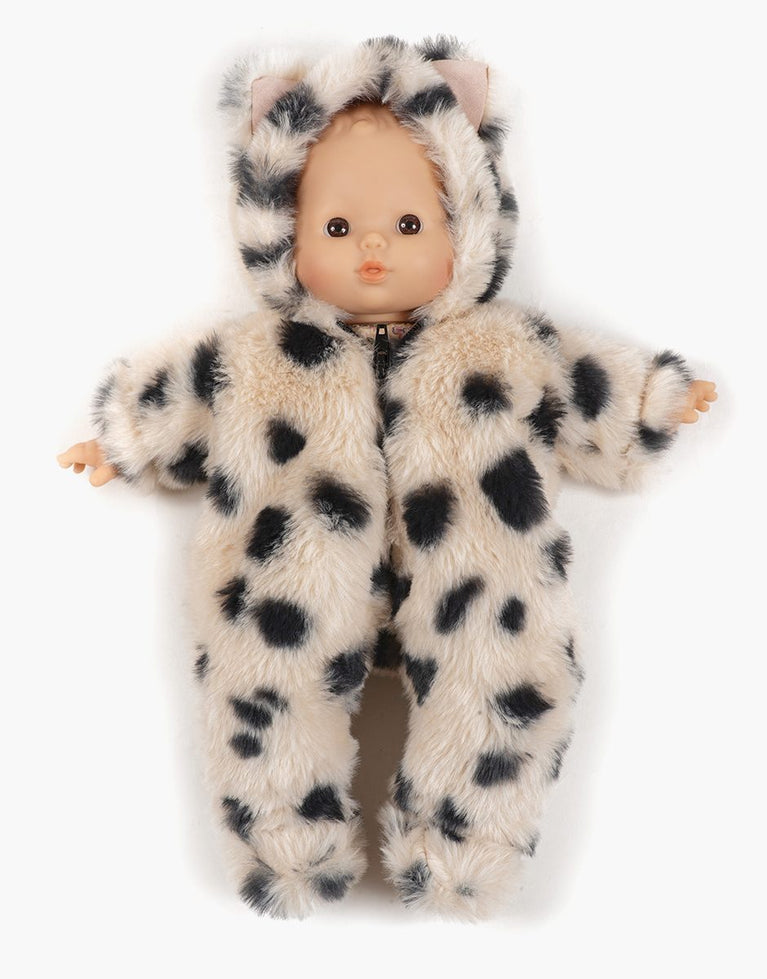 Les P’tits Déguiz’ Babies – Combinaison P’tit chat en fausse fourrure dalmatien