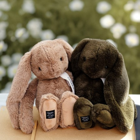 Peluche lapin écru - kaki - LE LAPIN - 32 cm