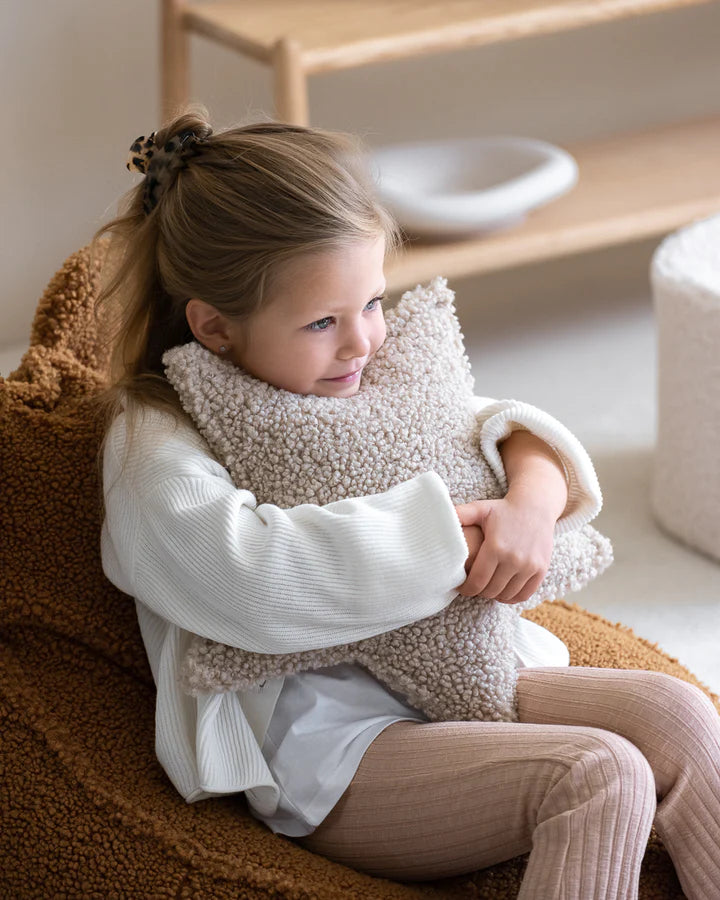 Coussin étoile doudou biscuit