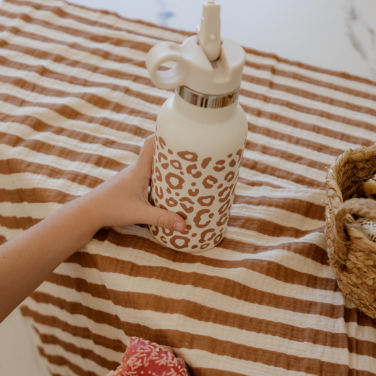 Gourde 350ml crème - léopard