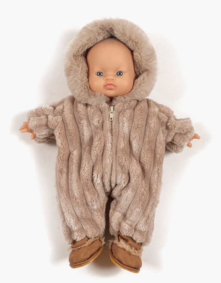 Babies – Combinaison Pilote en velours Minky galet