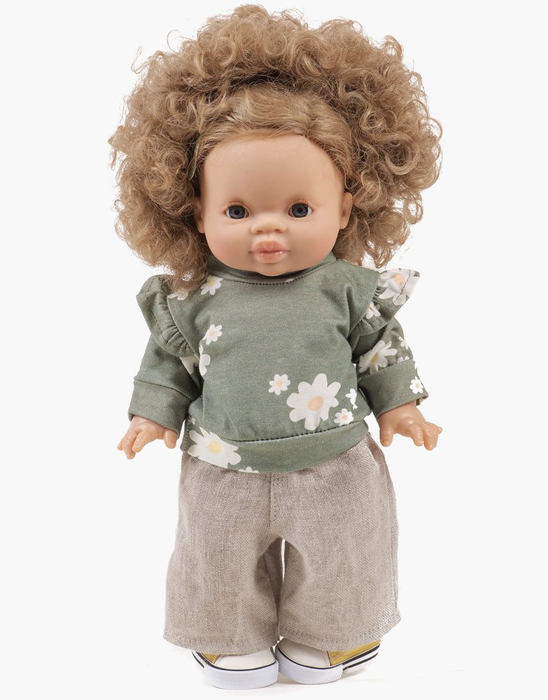 Ensemble Liliane top en jersey Marguerites et pantalon jean lin