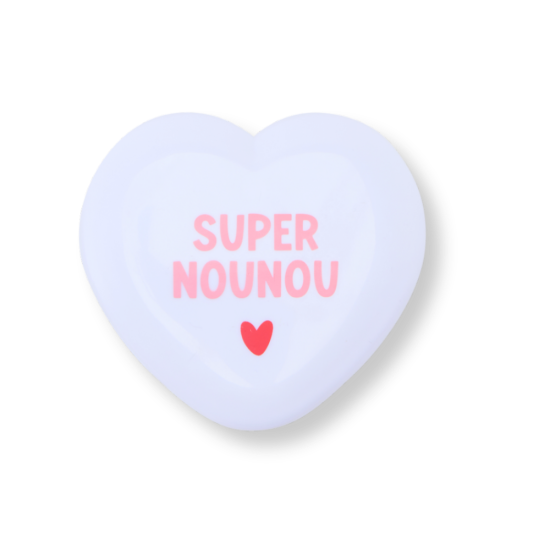 Miroir de poche blanc - Super nounou