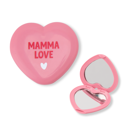 Miroir de poche rose - Mamma love
