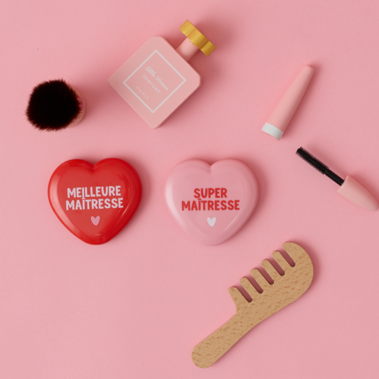 Miroir de poche rose - Super maîtresse