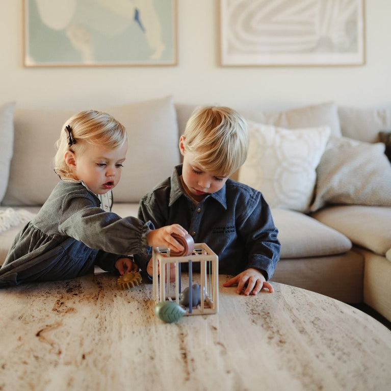 Jeux mushie - elastic shape sorter