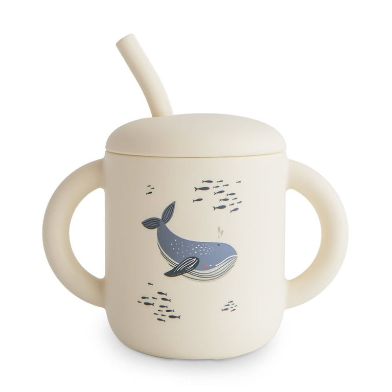 Gobelet à paille d'entrainement - Baleine