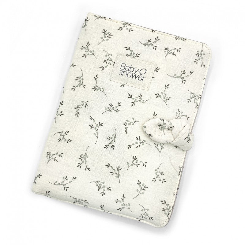 Protège carnet fleur d'olivier