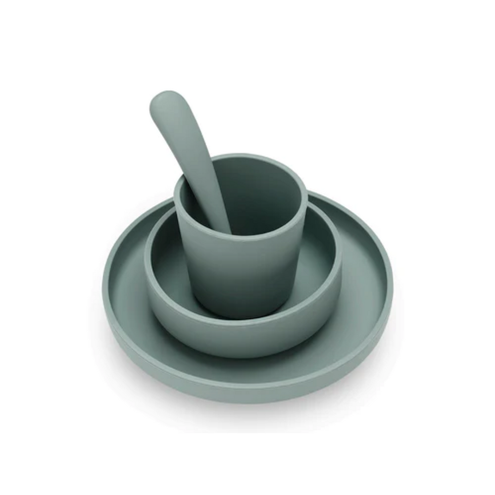 Coffret repas silicone vert