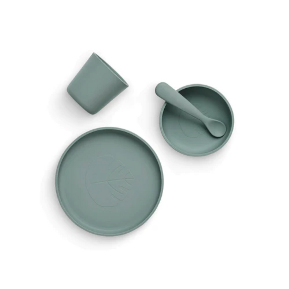 Coffret repas silicone vert