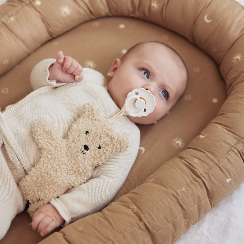 Attache sucette teddy bear - naturel