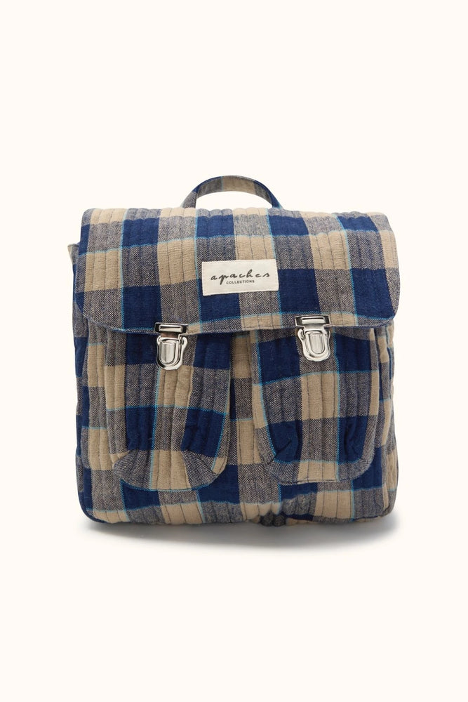 Sac à dos Suji Khadi - Carreaux Navy