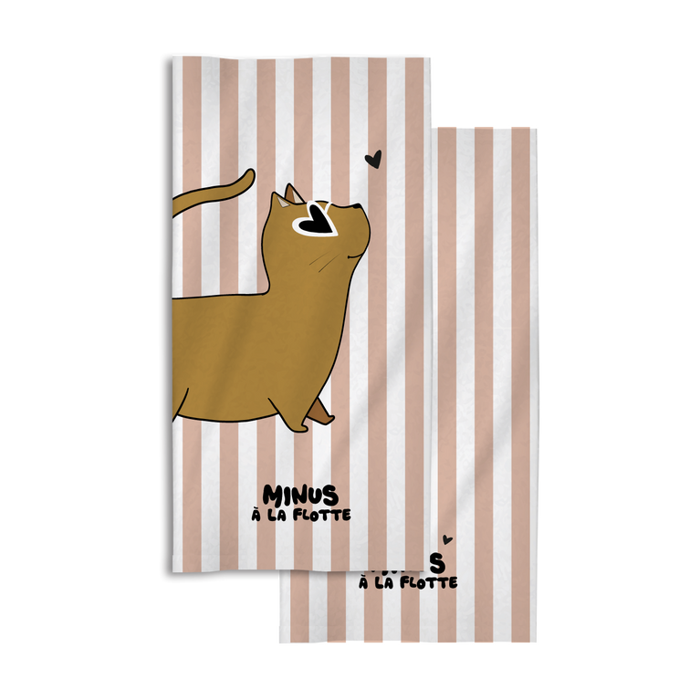 Serviette microfibre - chat