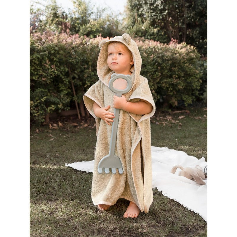 Poncho de bain teddy éponge - dune