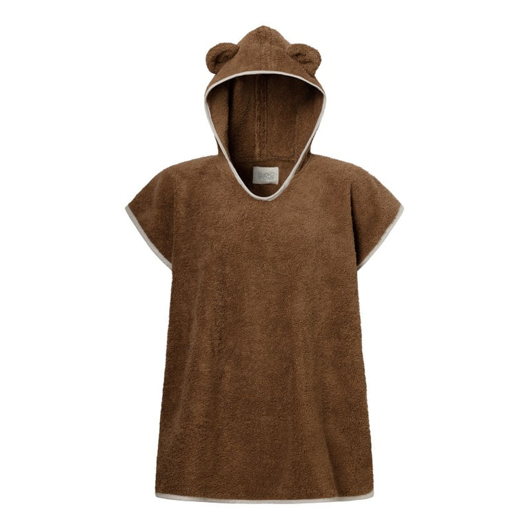 Poncho de bain teddy éponge - caramel